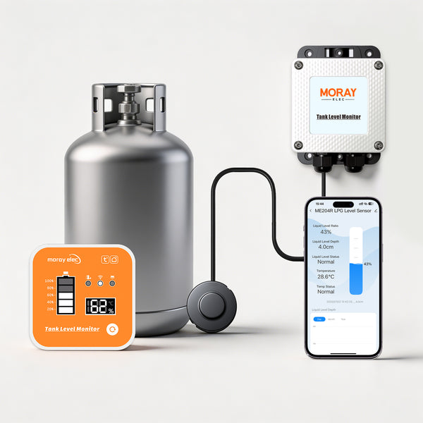 Moray ME204R Customized Gateway Mobile APP High Accuracy Propane Butane LPG Tank Level Monitor Measuring Instruments